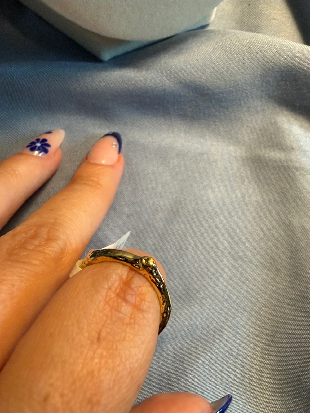 Textured Gold Accent Ring for Women